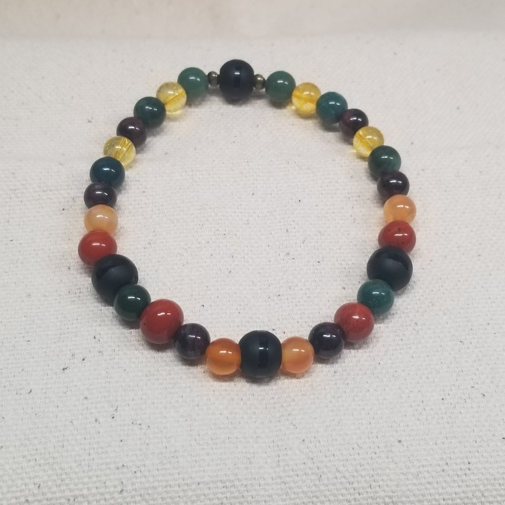 Aries Zodiac Birthstone Bracelet, made with real stones!